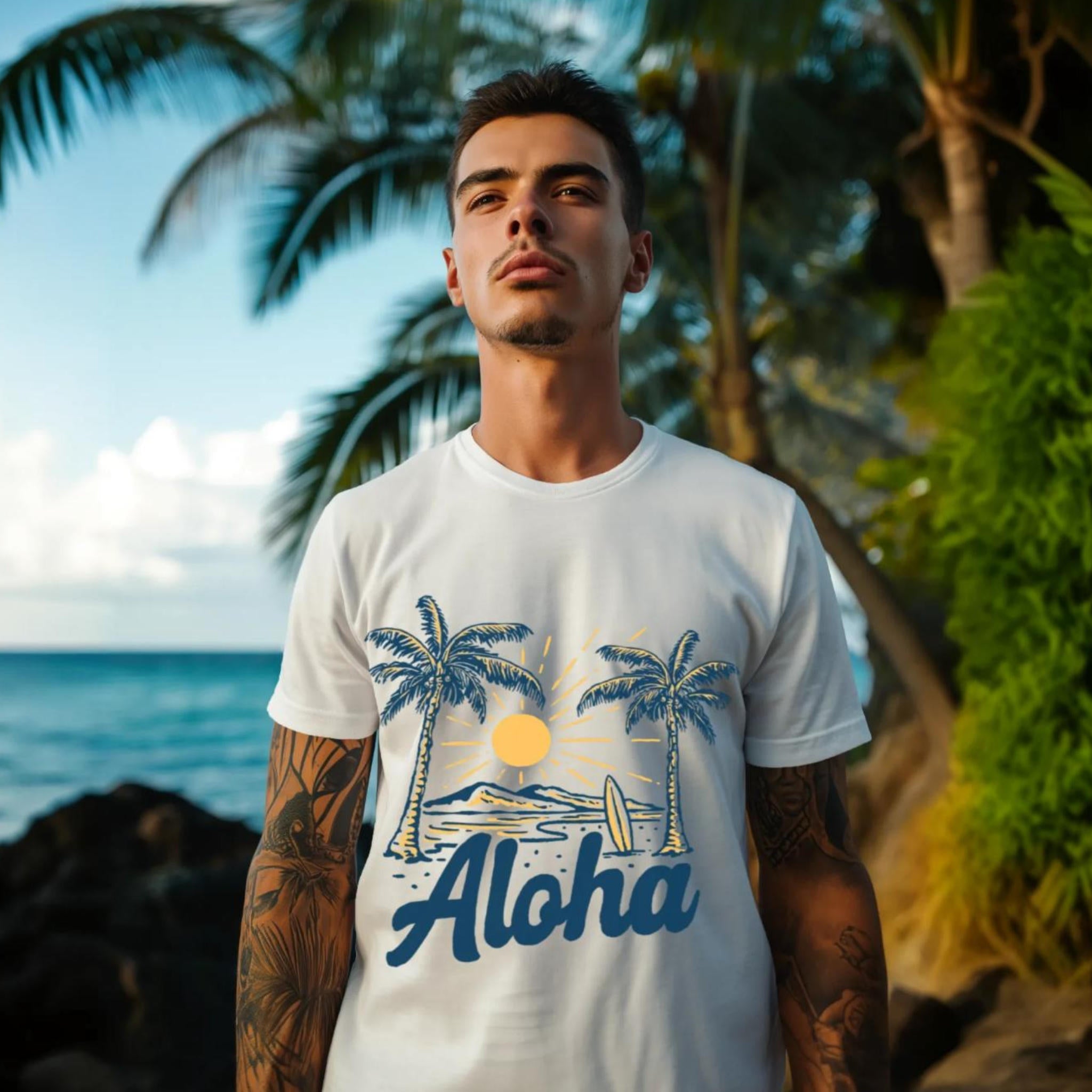 Aloha Summer Beach T-Shirt - Style Circus