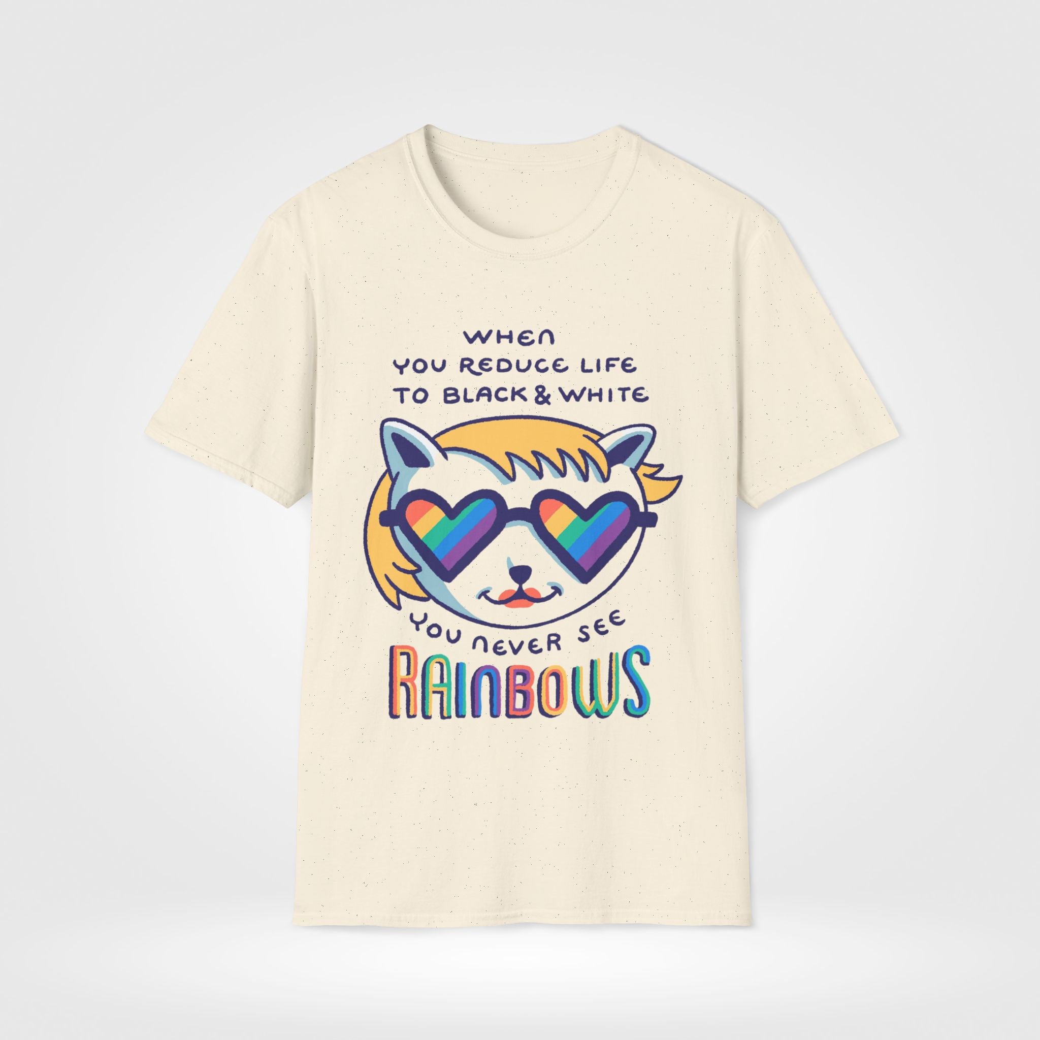 Black & White Rainbows LGBTQ T-Shirt - Style Circus