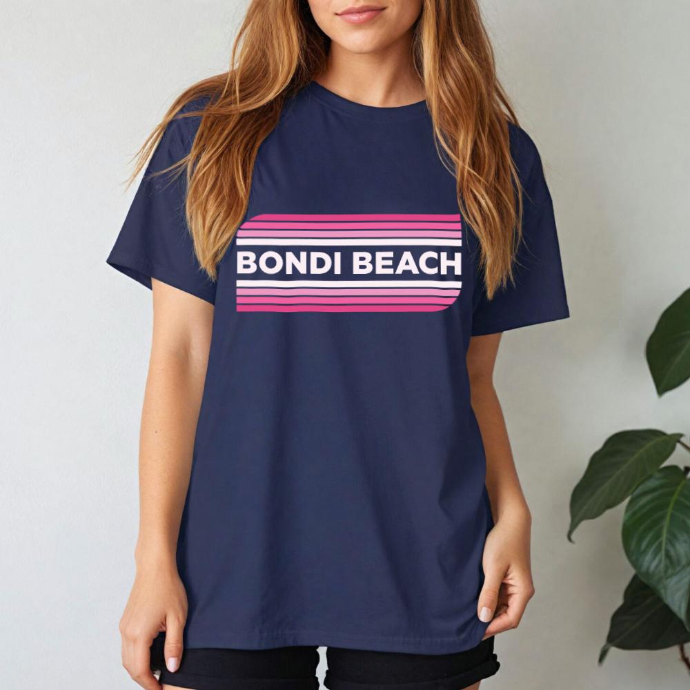 Bondi Beach Retro Rainbow T-Shirt - Style Circus
