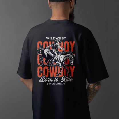Born to Ride Cowboy Oversized Tee - Style Circus