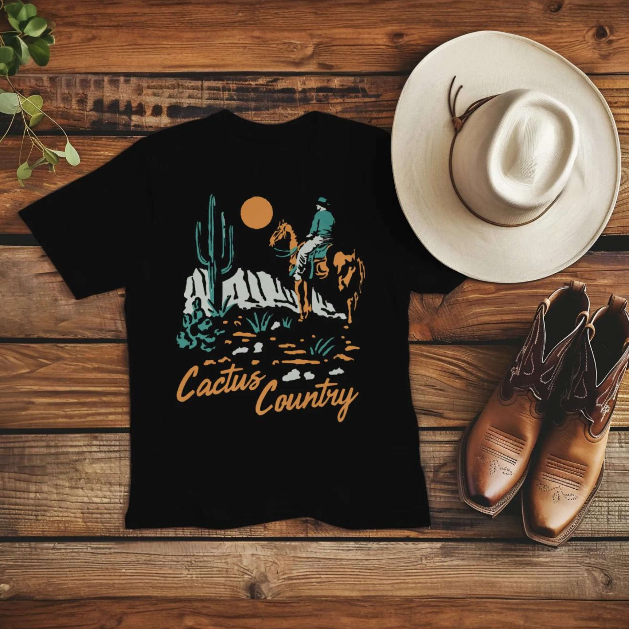 Cactus Country Cowboy T-Shirt - Style Circus