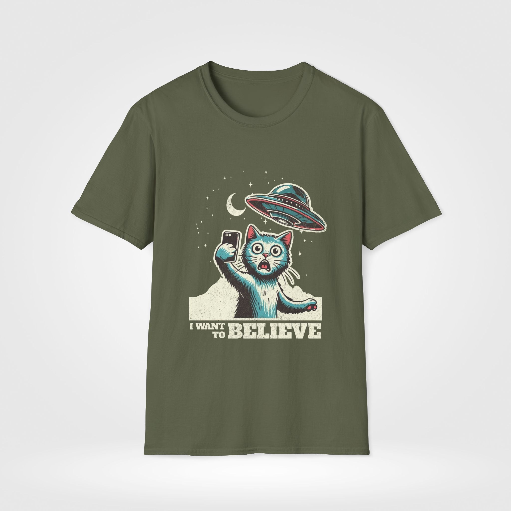 Cat UFO Funny Unisex T-Shirt - Style Circus