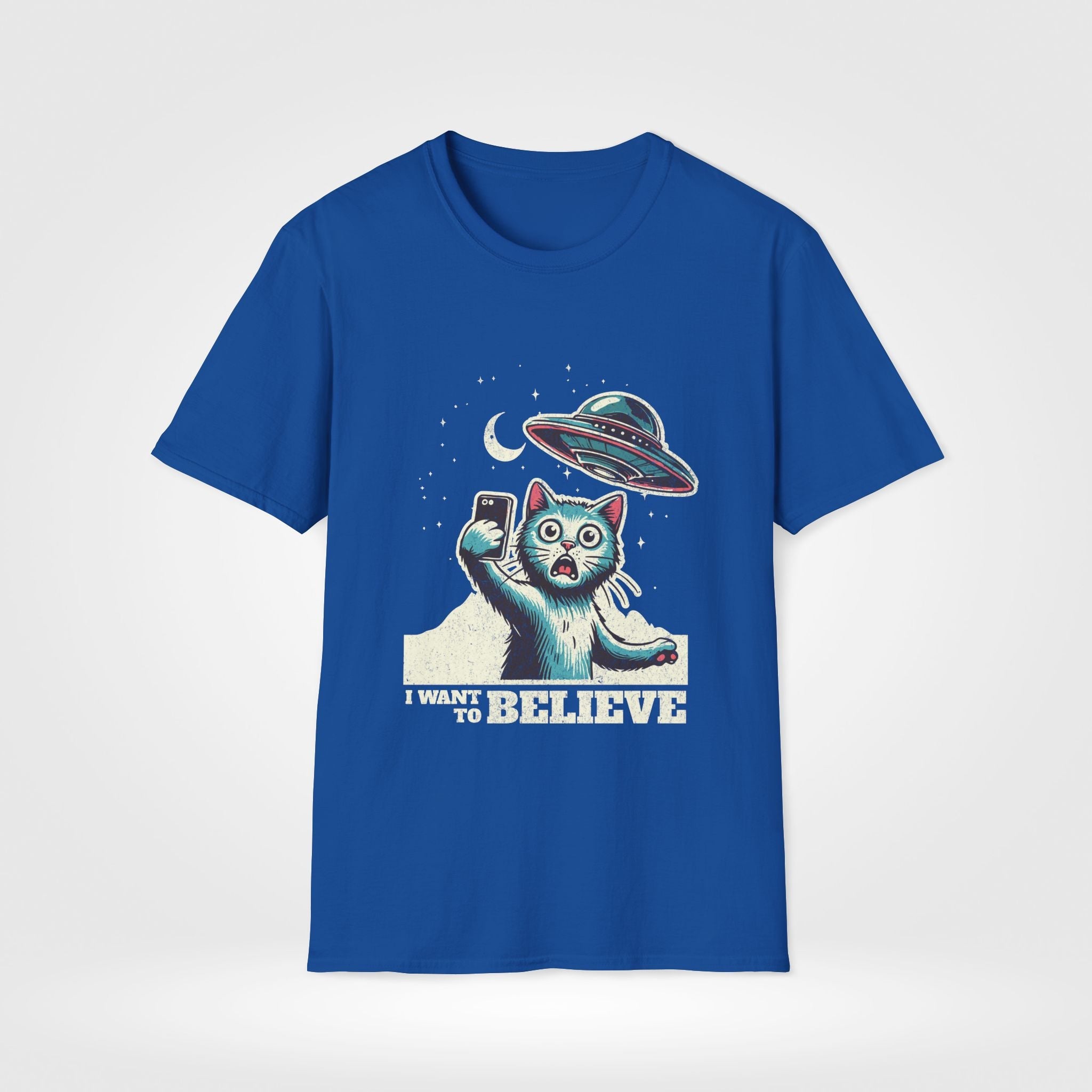 Cat UFO Funny Unisex T-Shirt - Style Circus