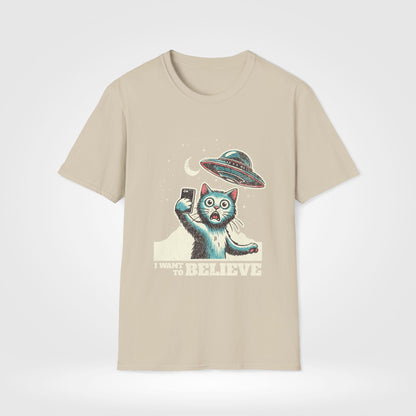 Cat UFO Funny Unisex T-Shirt - Style Circus