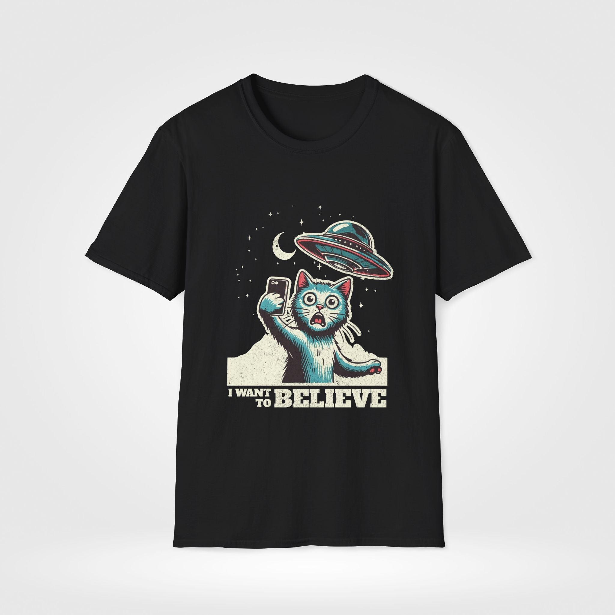 Cat UFO Funny Unisex T-Shirt - Style Circus