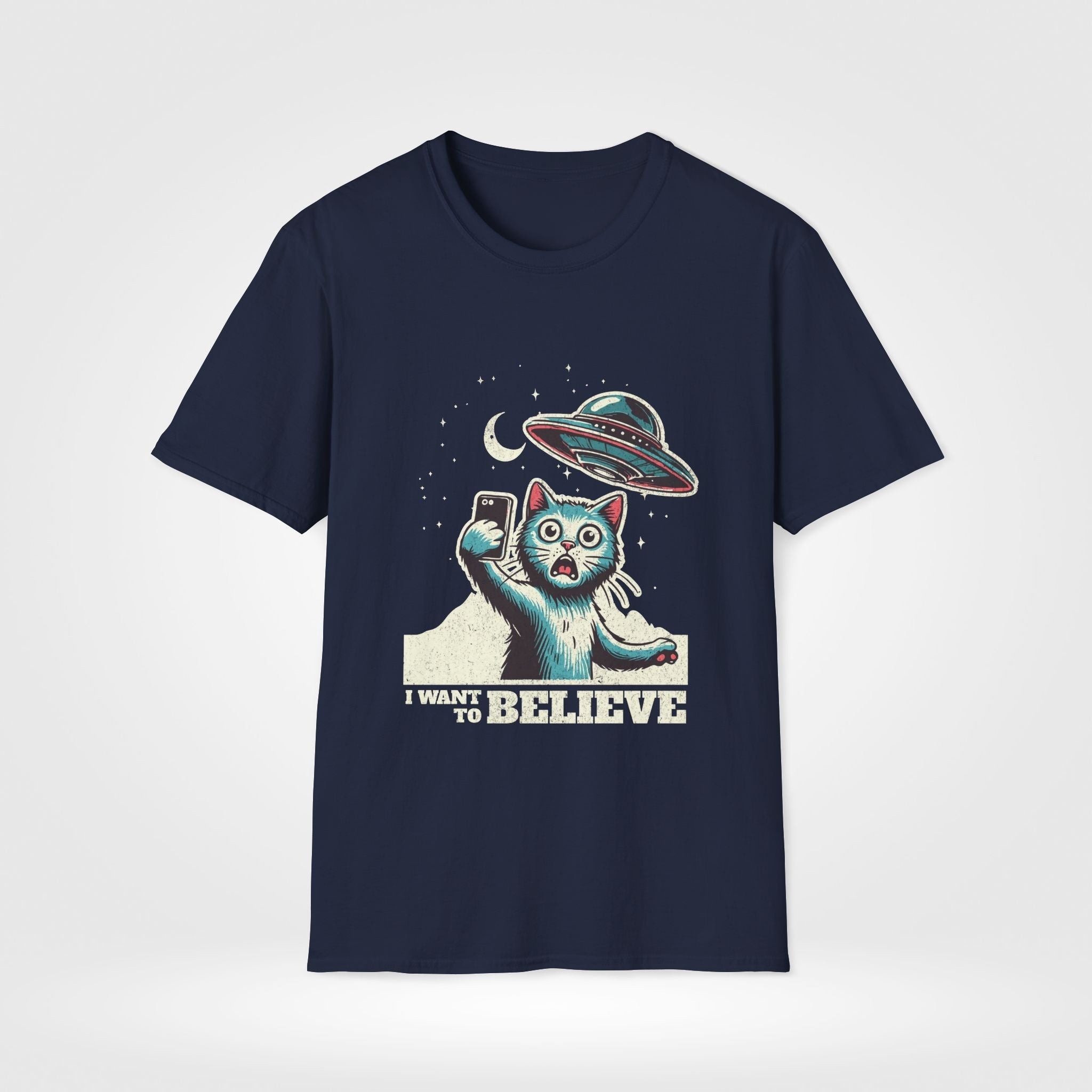 Cat UFO Funny Unisex T-Shirt - Style Circus