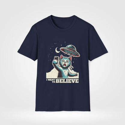 Cat UFO Funny Unisex T-Shirt - Style Circus