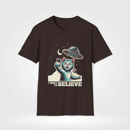 Cat UFO Funny Unisex T-Shirt - Style Circus