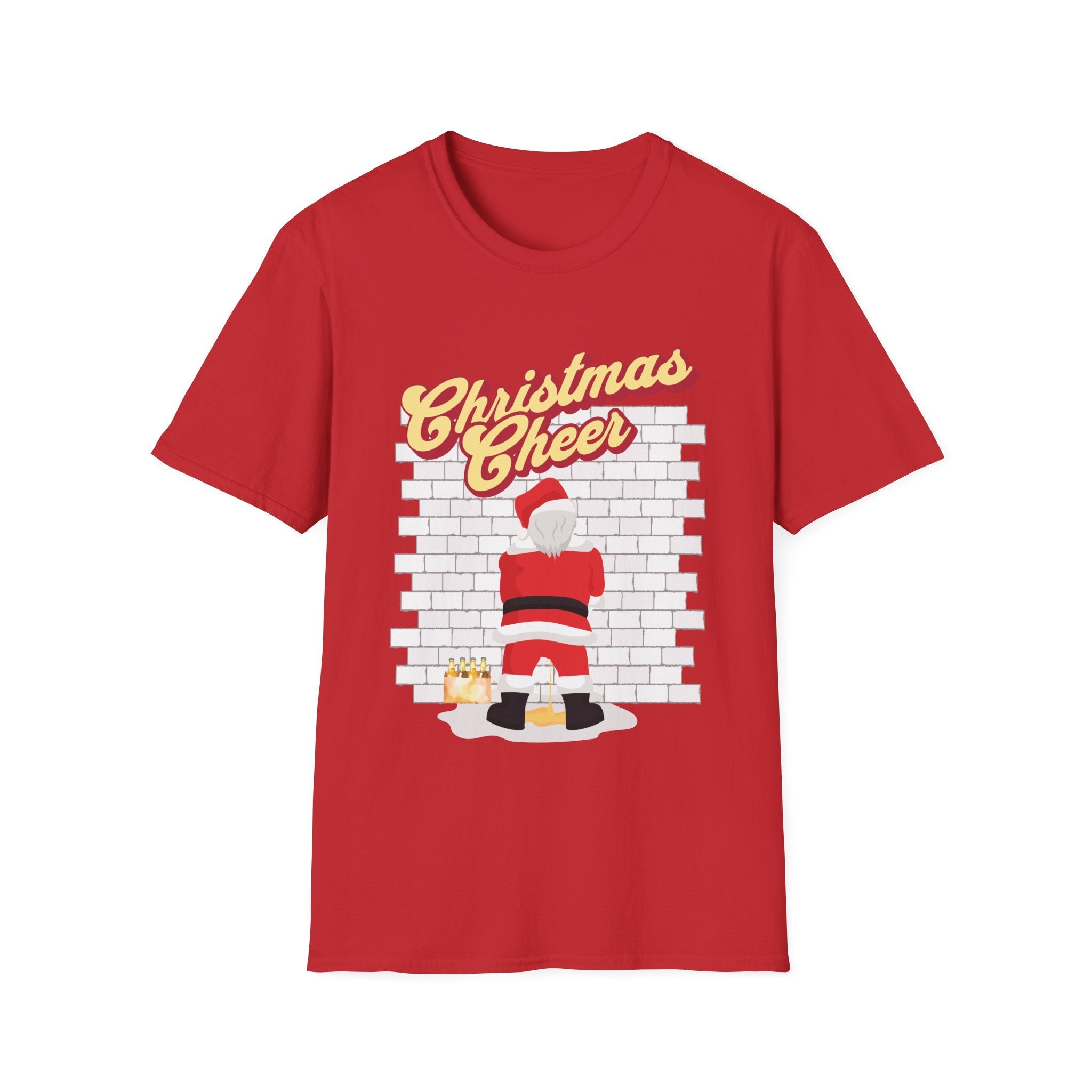 Christmas Cheer Naughty Peeing Santa Custom T-Shirt - Style Circus