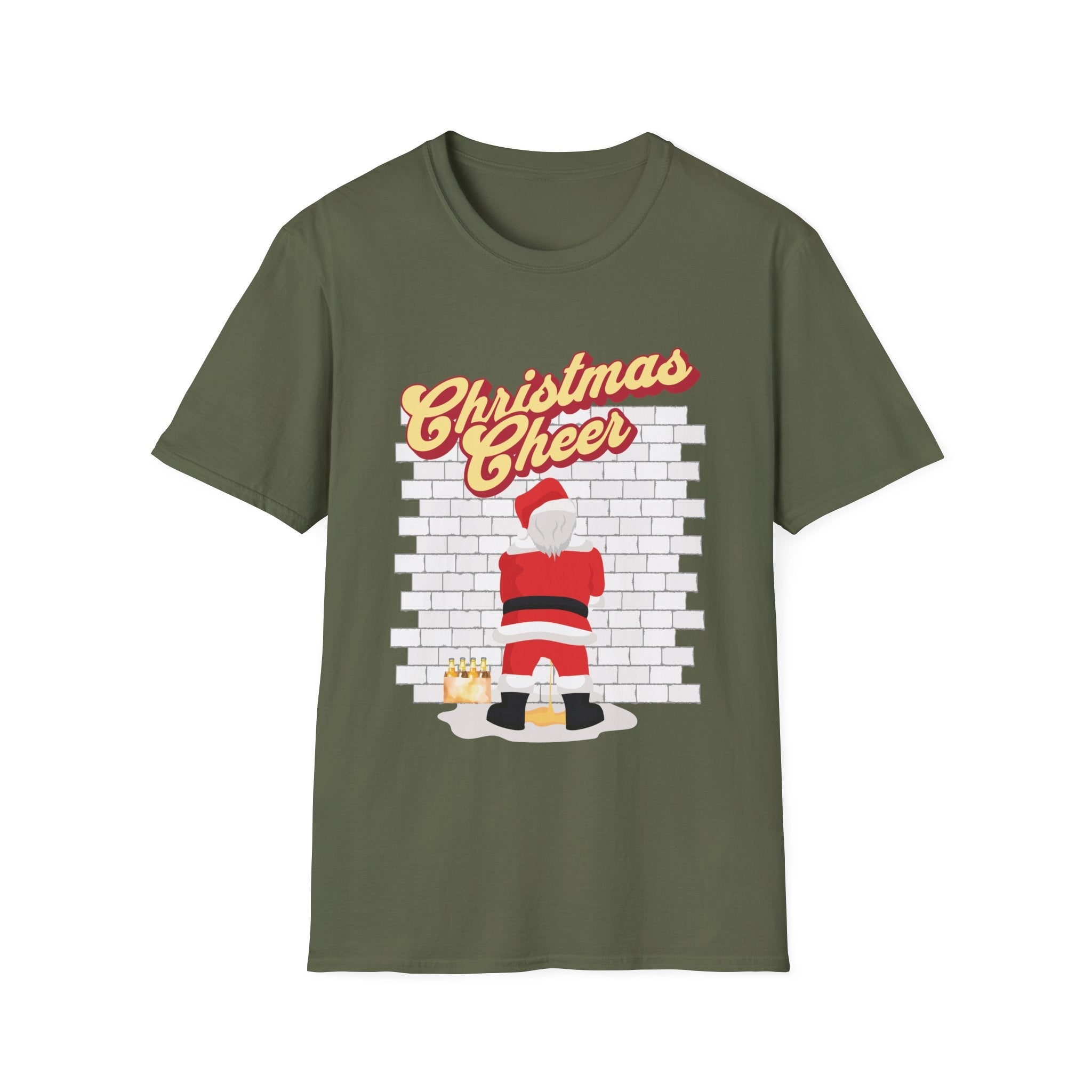 Christmas Cheer Naughty Peeing Santa Custom T-Shirt - Style Circus