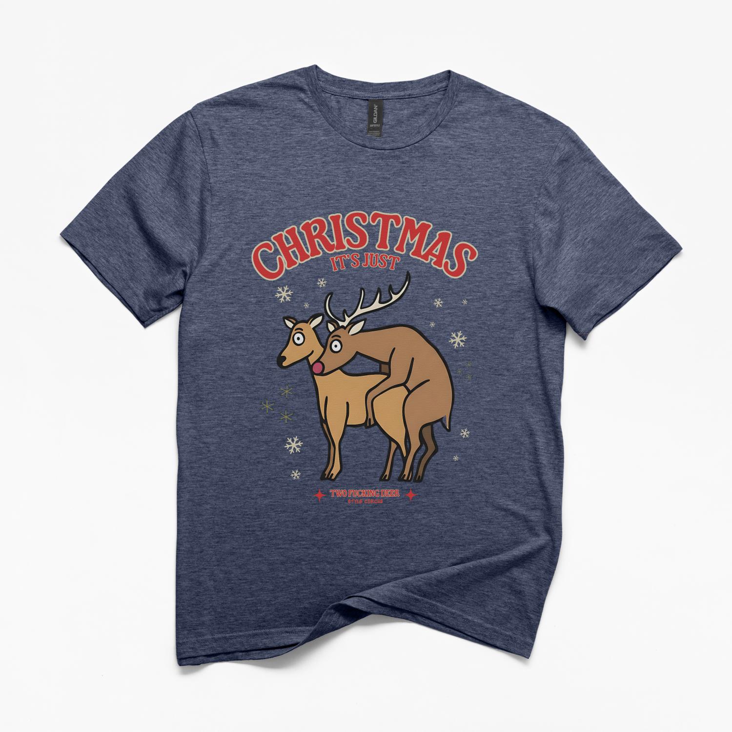 Christmas It's Just Two Fucking Deer T-Shirt