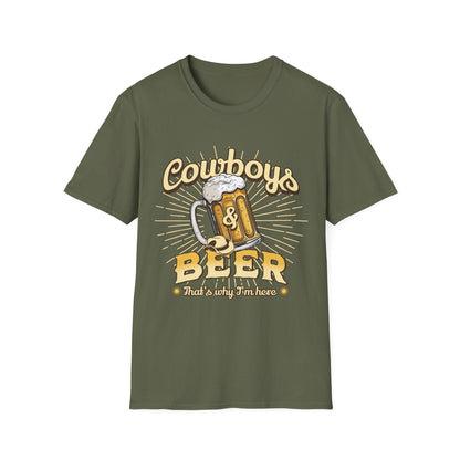 Cowboys And Beer Funny T-Shirt - Style Circus