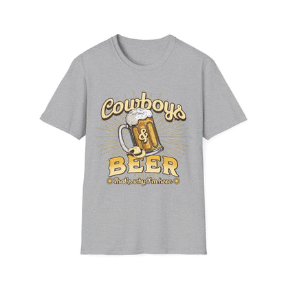 Cowboys And Beer Funny T-Shirt - Style Circus