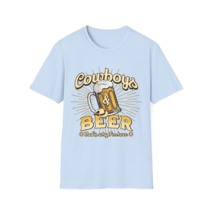 Cowboys And Beer Funny T-Shirt - Style Circus