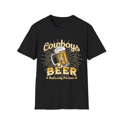 Cowboys And Beer Funny T-Shirt - Style Circus