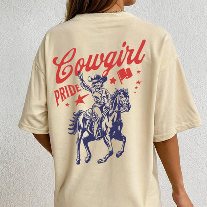 Cowgirl Pride Western Oversized Tee - Style Circus