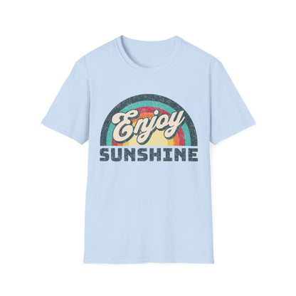 Enjoy Sunshine Retro Rainbow Custom T-Shirt - Style Circus