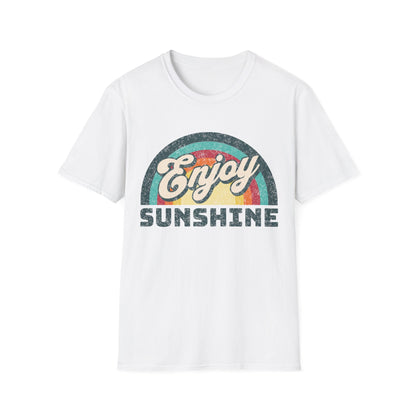 Enjoy Sunshine Retro Rainbow Custom T-Shirt - Style Circus