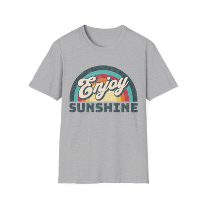 Enjoy Sunshine Retro Rainbow Custom T-Shirt - Style Circus