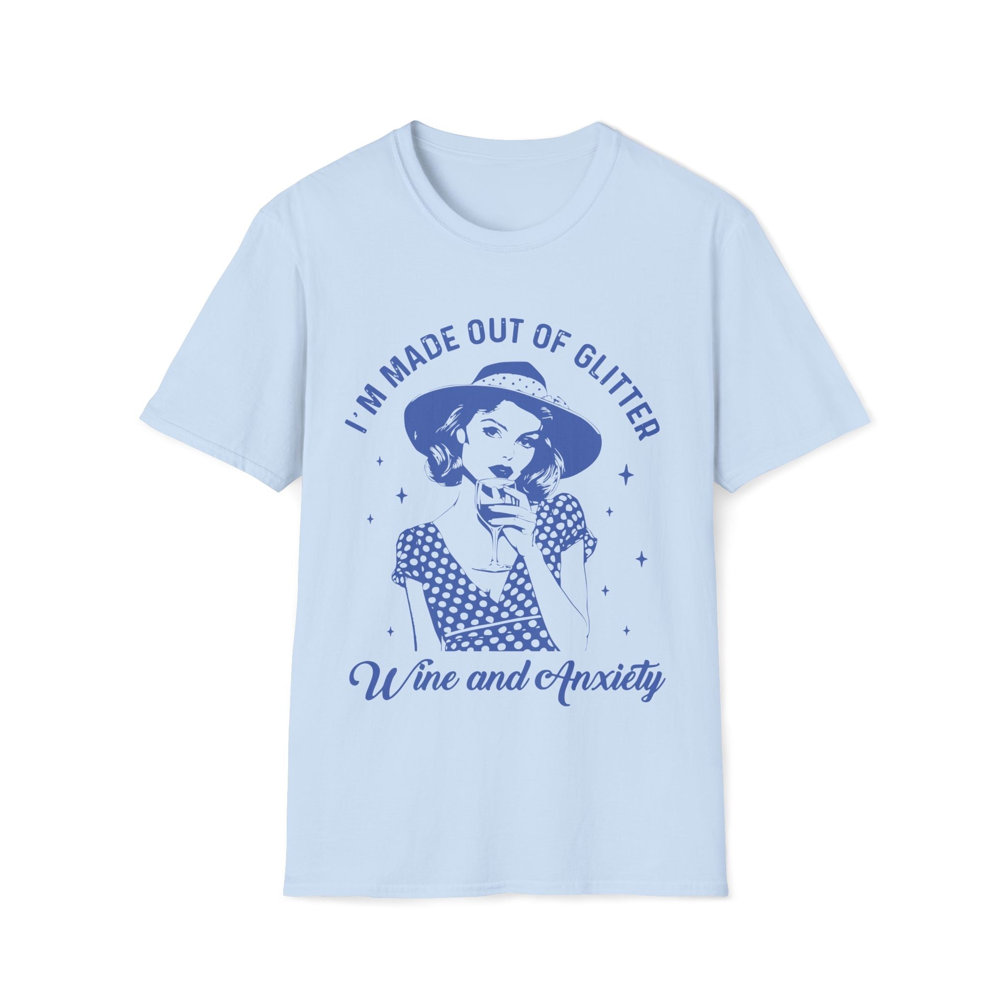 Glitter Wine & Anxiety Unisex T-Shirt - Style Circus