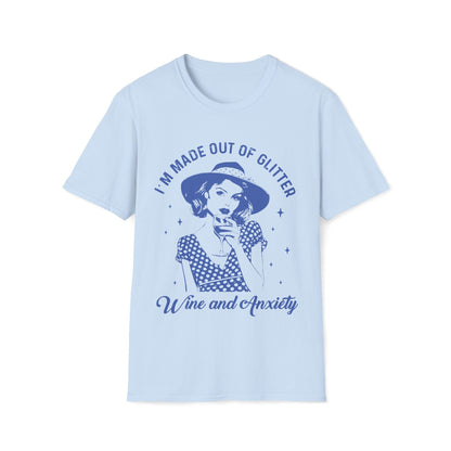 Glitter Wine & Anxiety Unisex T-Shirt - Style Circus