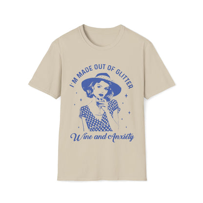 Glitter Wine & Anxiety Unisex T-Shirt - Style Circus