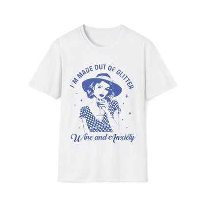 Glitter Wine & Anxiety Unisex T-Shirt - Style Circus