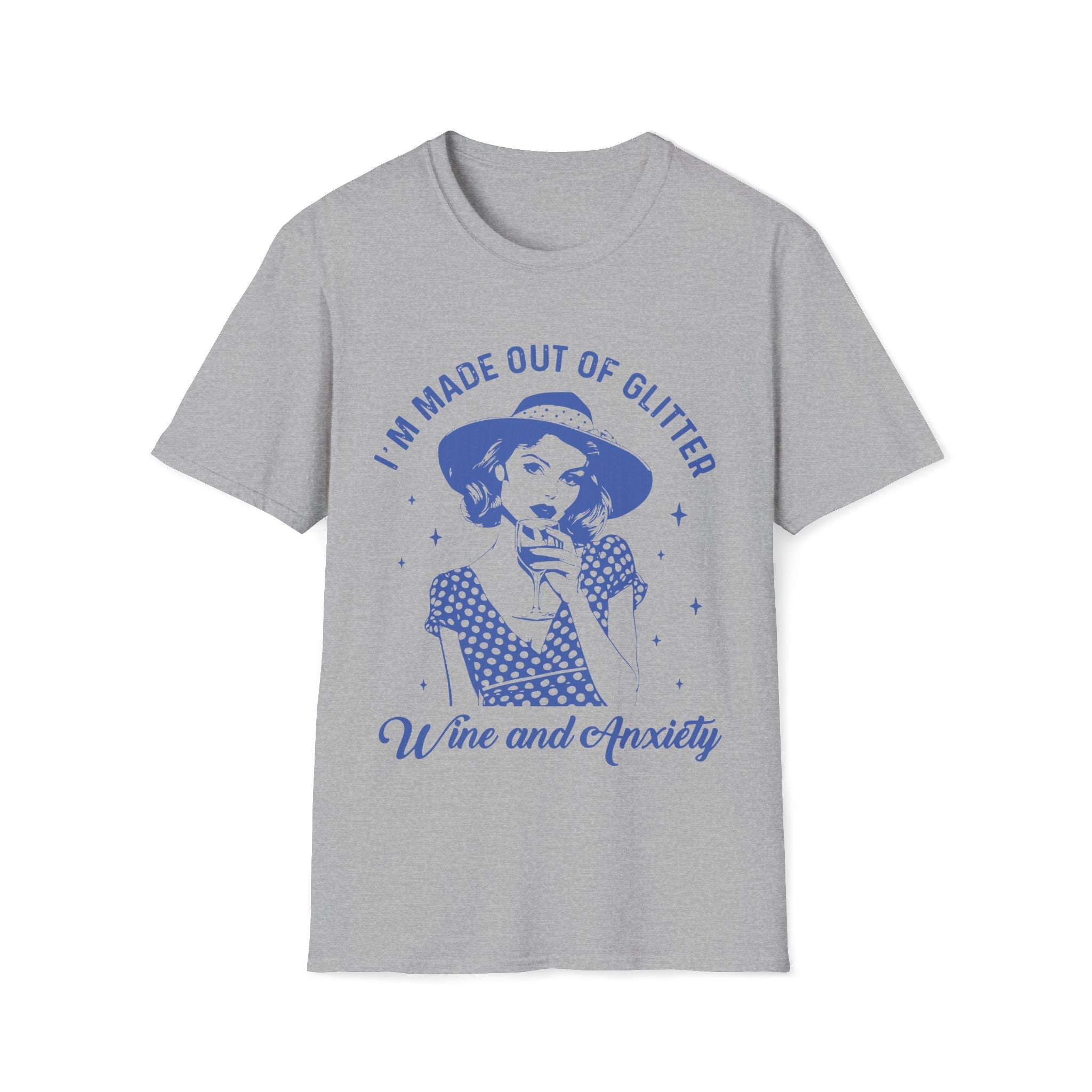 Glitter Wine & Anxiety Unisex T-Shirt - Style Circus
