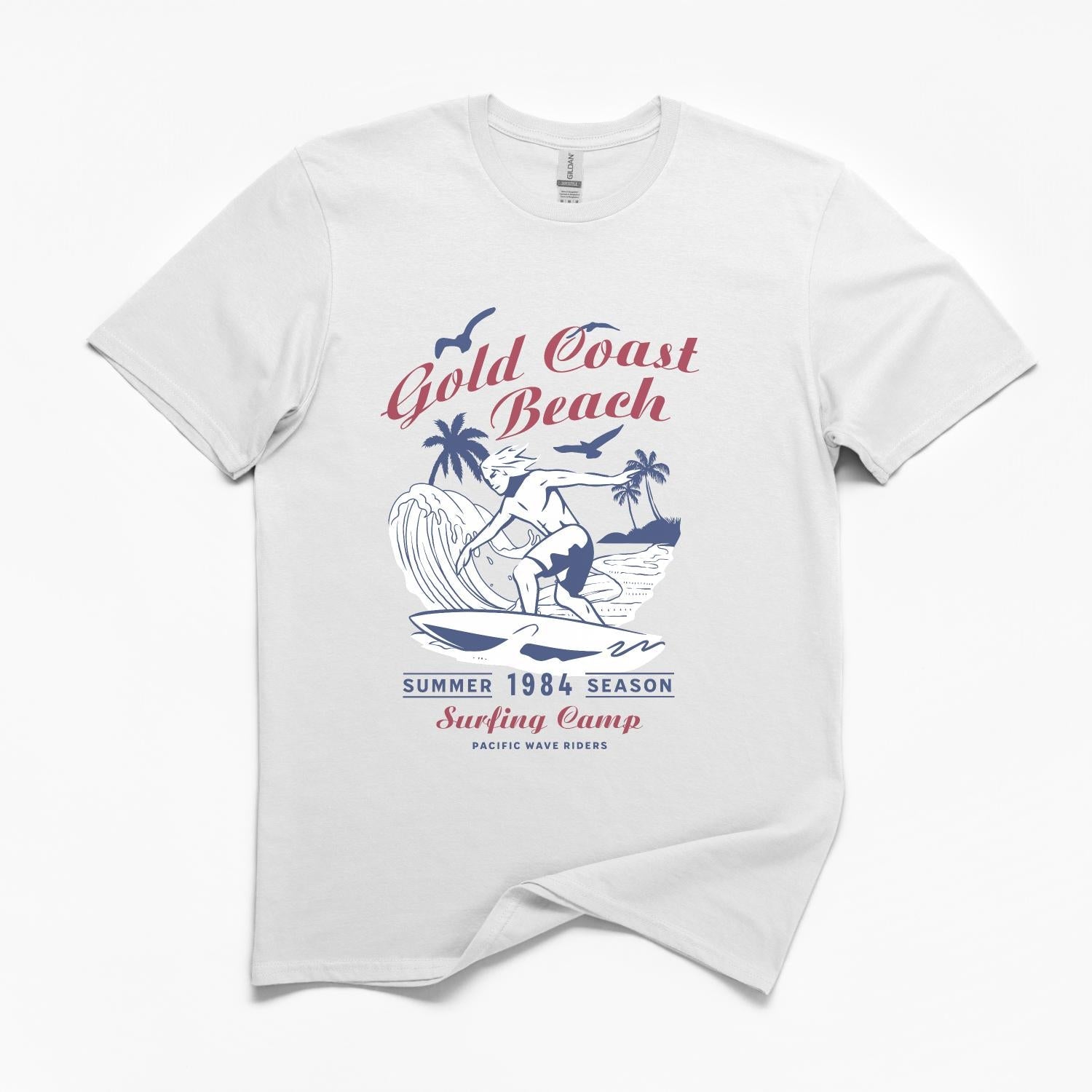 Gold Coast Beach Surf Camp Retro T-Shirt