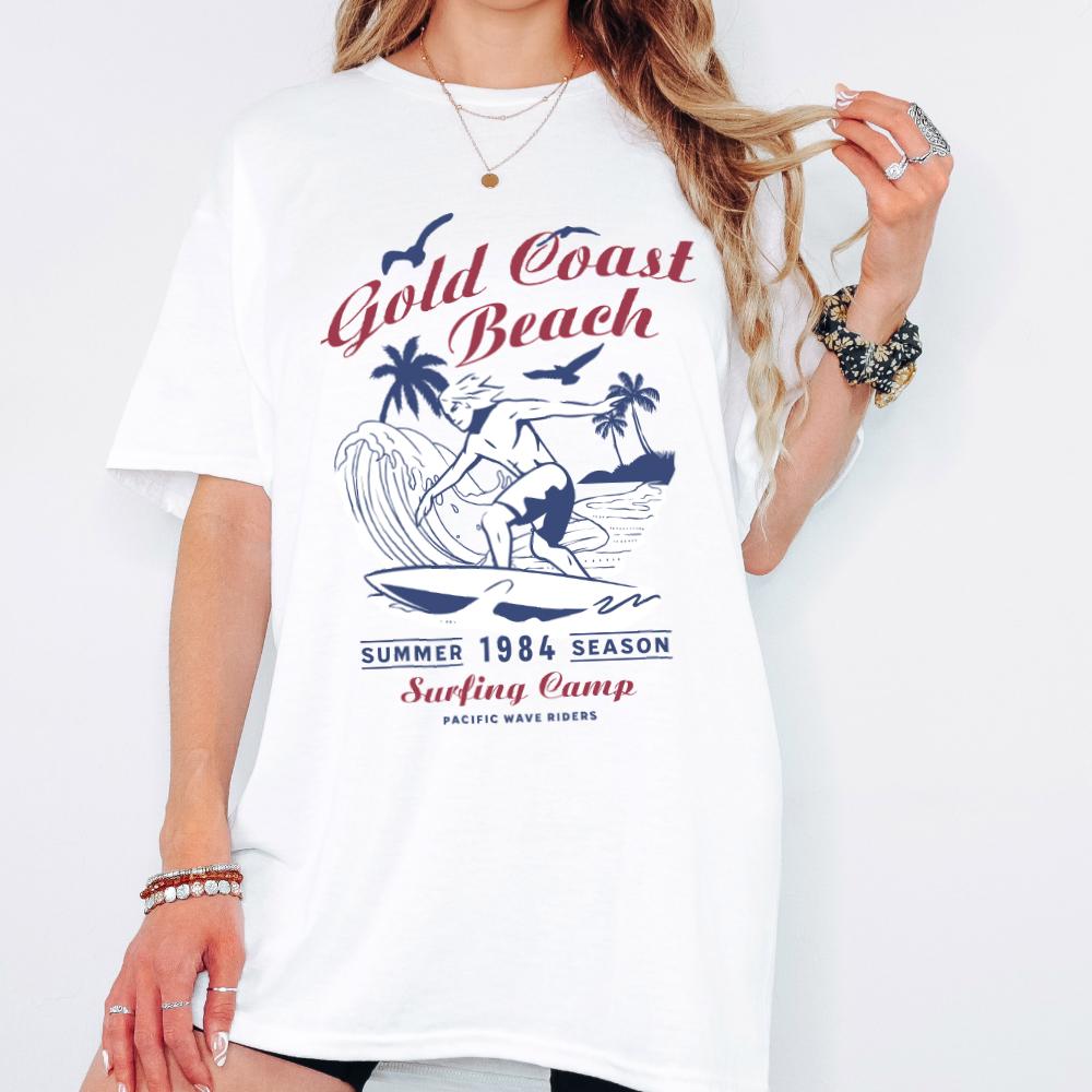 Gold Coast Beach Surf Camp Retro T-Shirt
