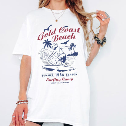 Gold Coast Beach Surf Camp Retro T-Shirt