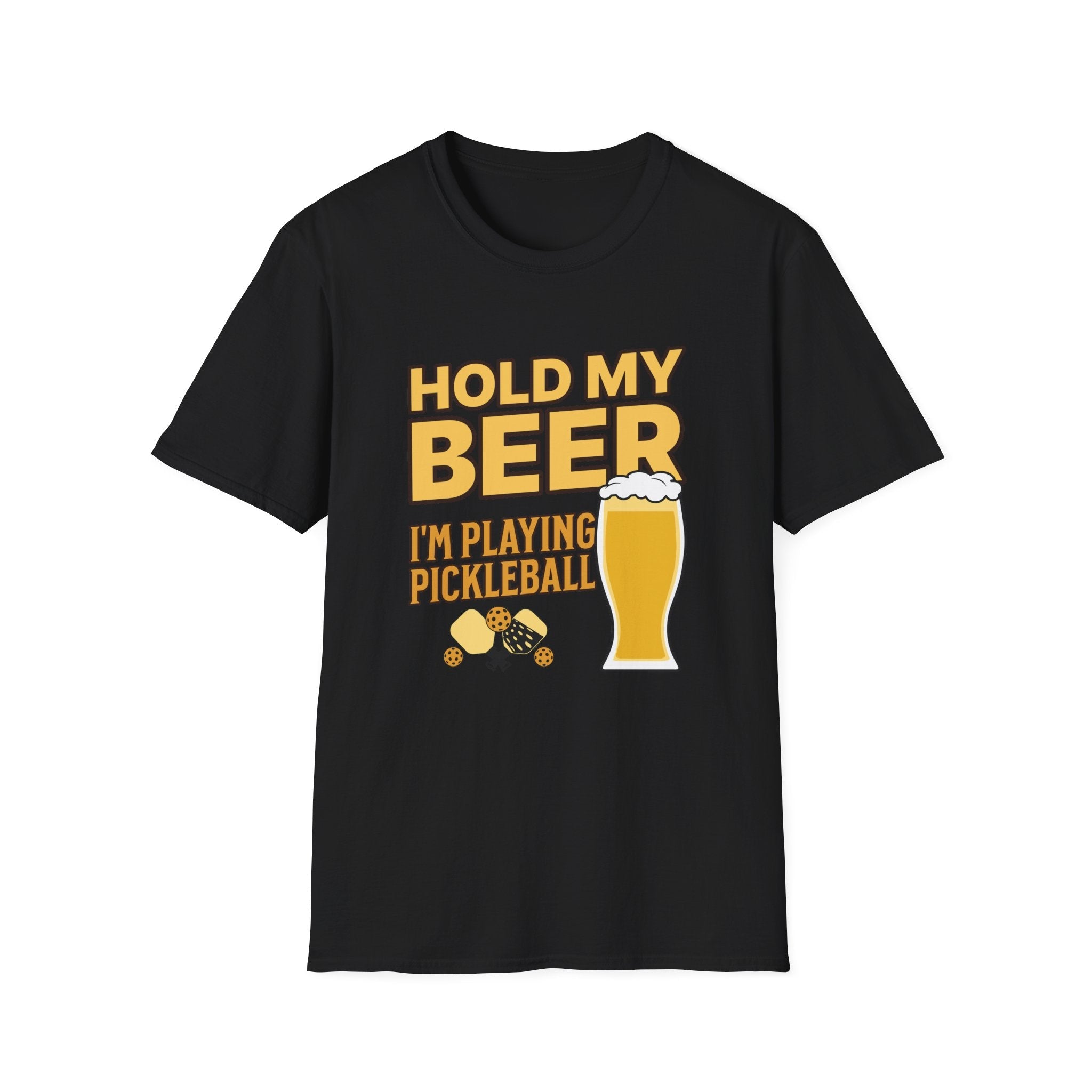 Hold My Beer I'm Playing Pickleball Funny Custom T-Shirt - Style Circus