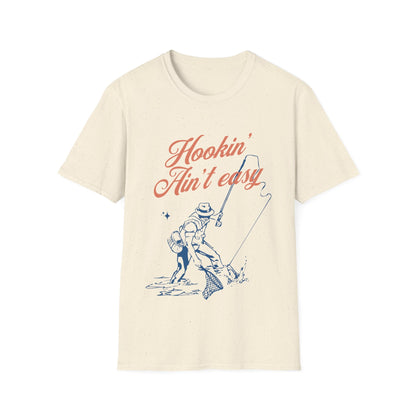 Hookin' Ain't Easy Fishing T-Shirt - Style Circus