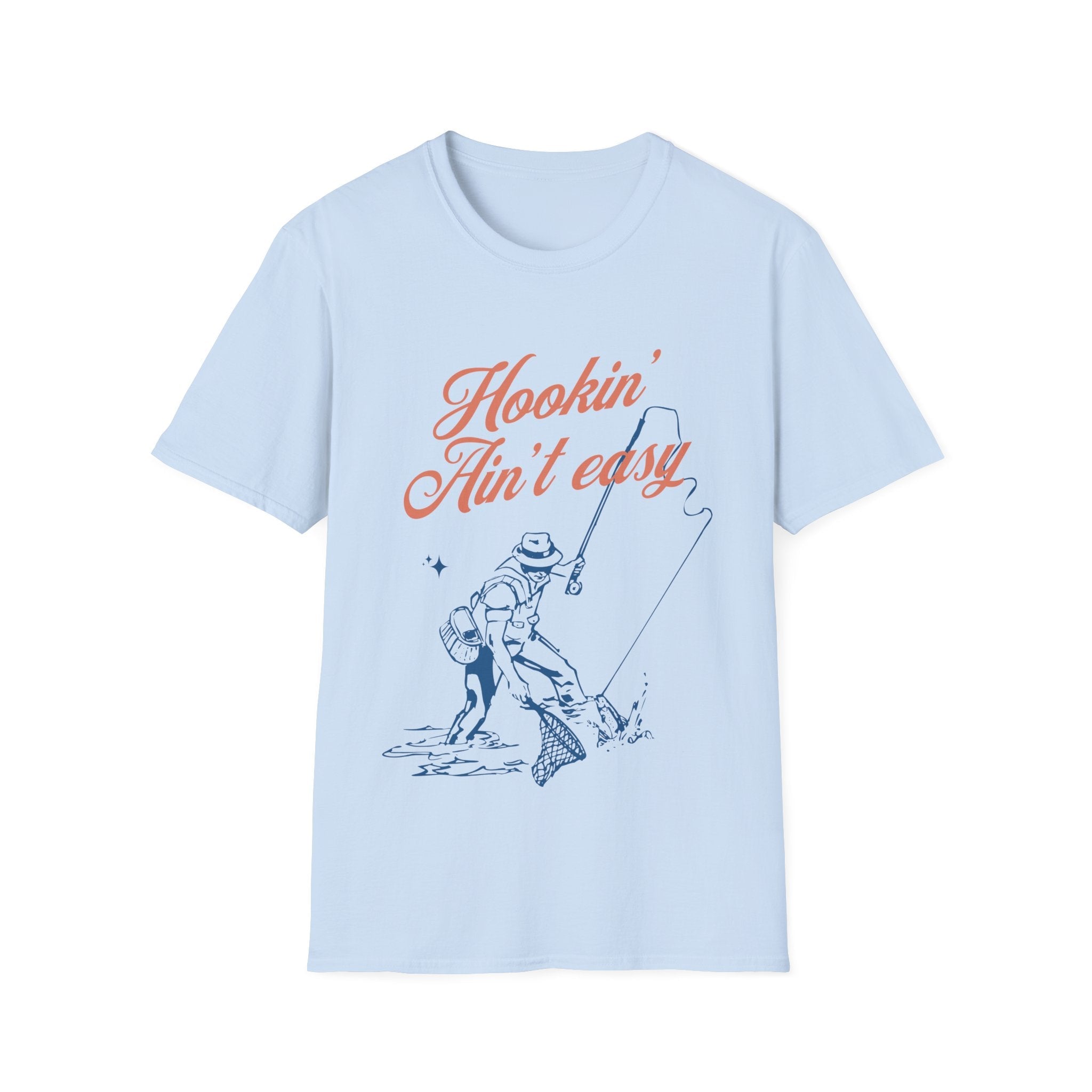 Hookin' Ain't Easy Fishing T-Shirt - Style Circus