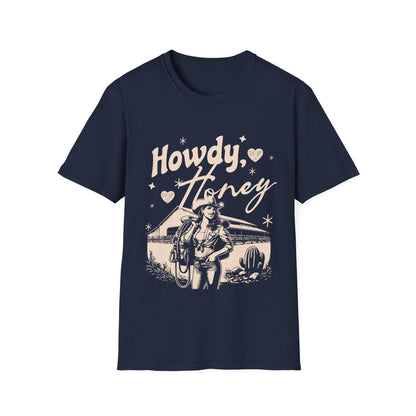 Howdy Honey Western Cowgirl Custom T-Shirt - Style Circus