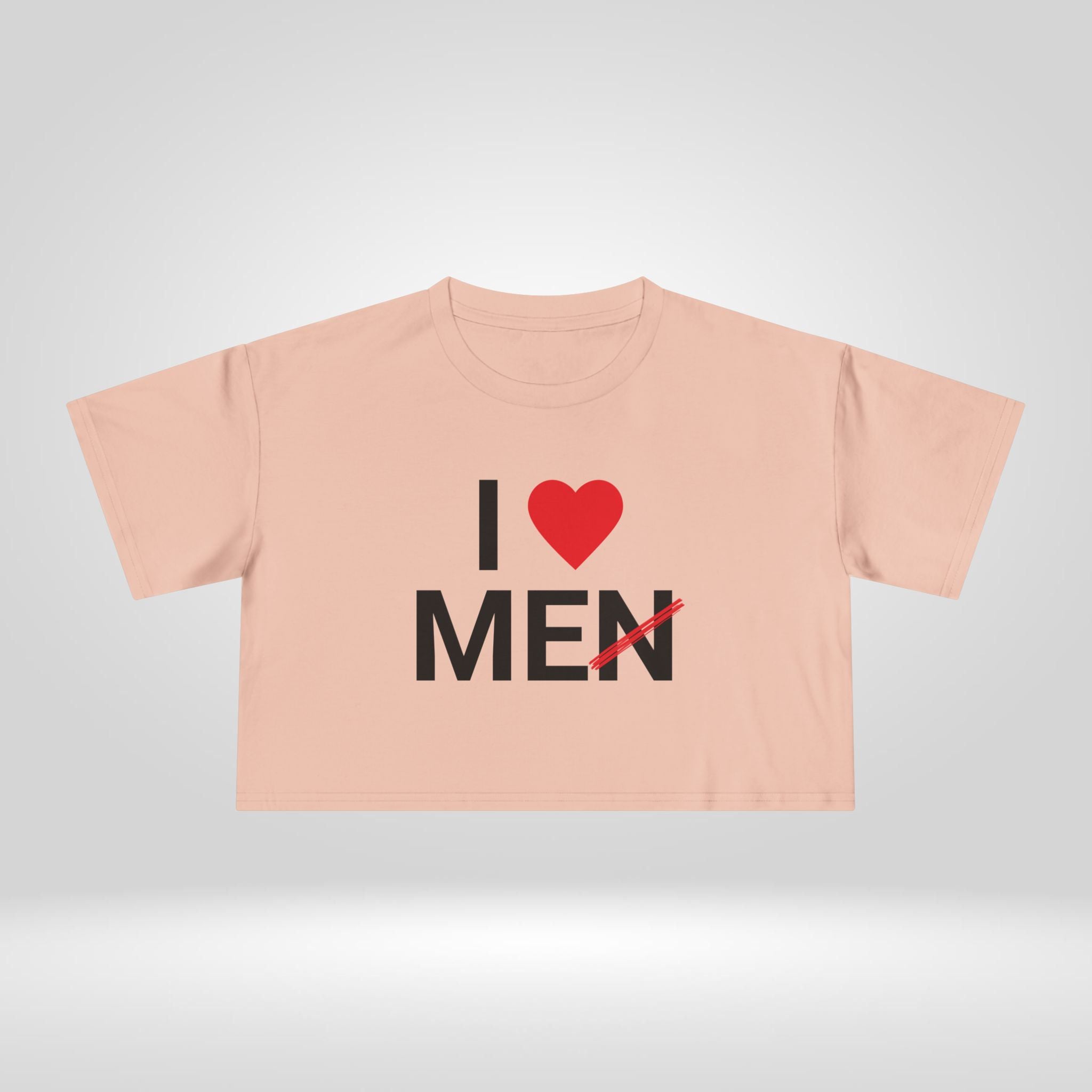 I Love Men Crop Tee - Style Circus