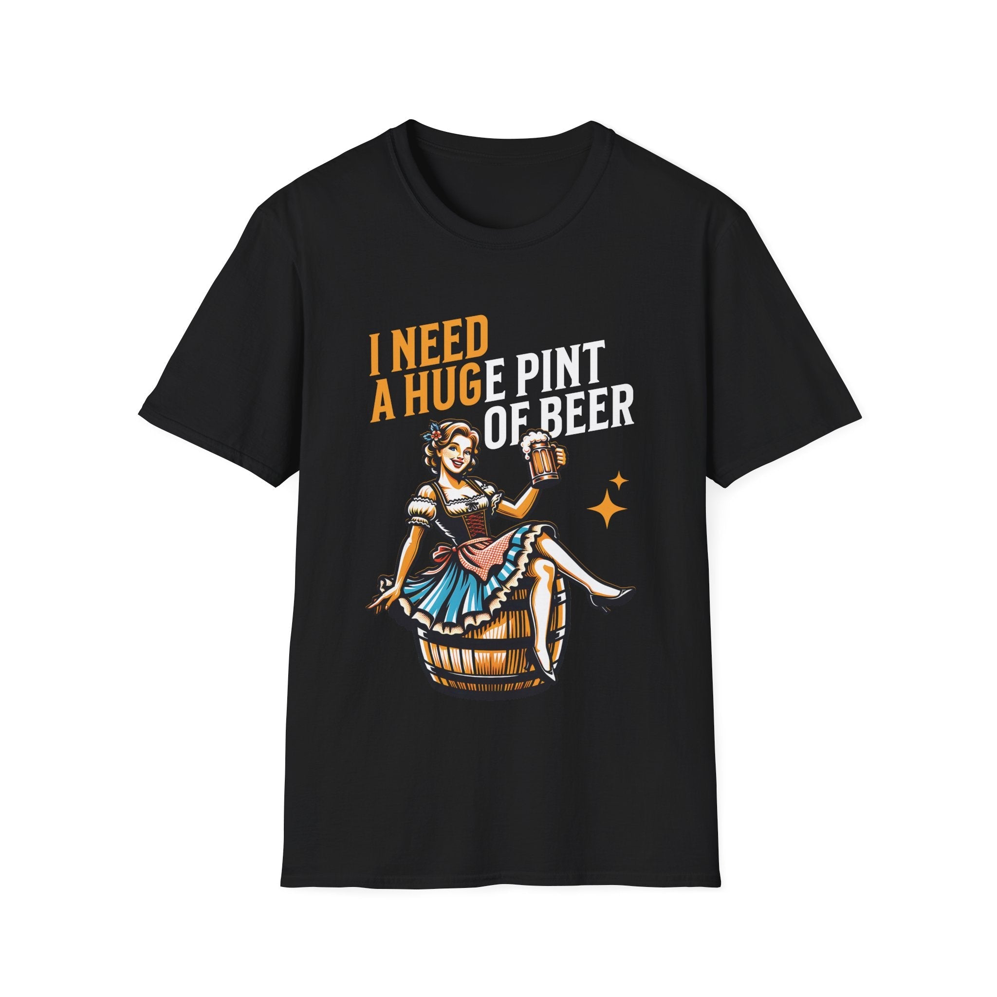 I Need A Huge Pint Of Beer Funny Custom T-Shirt - Style Circus