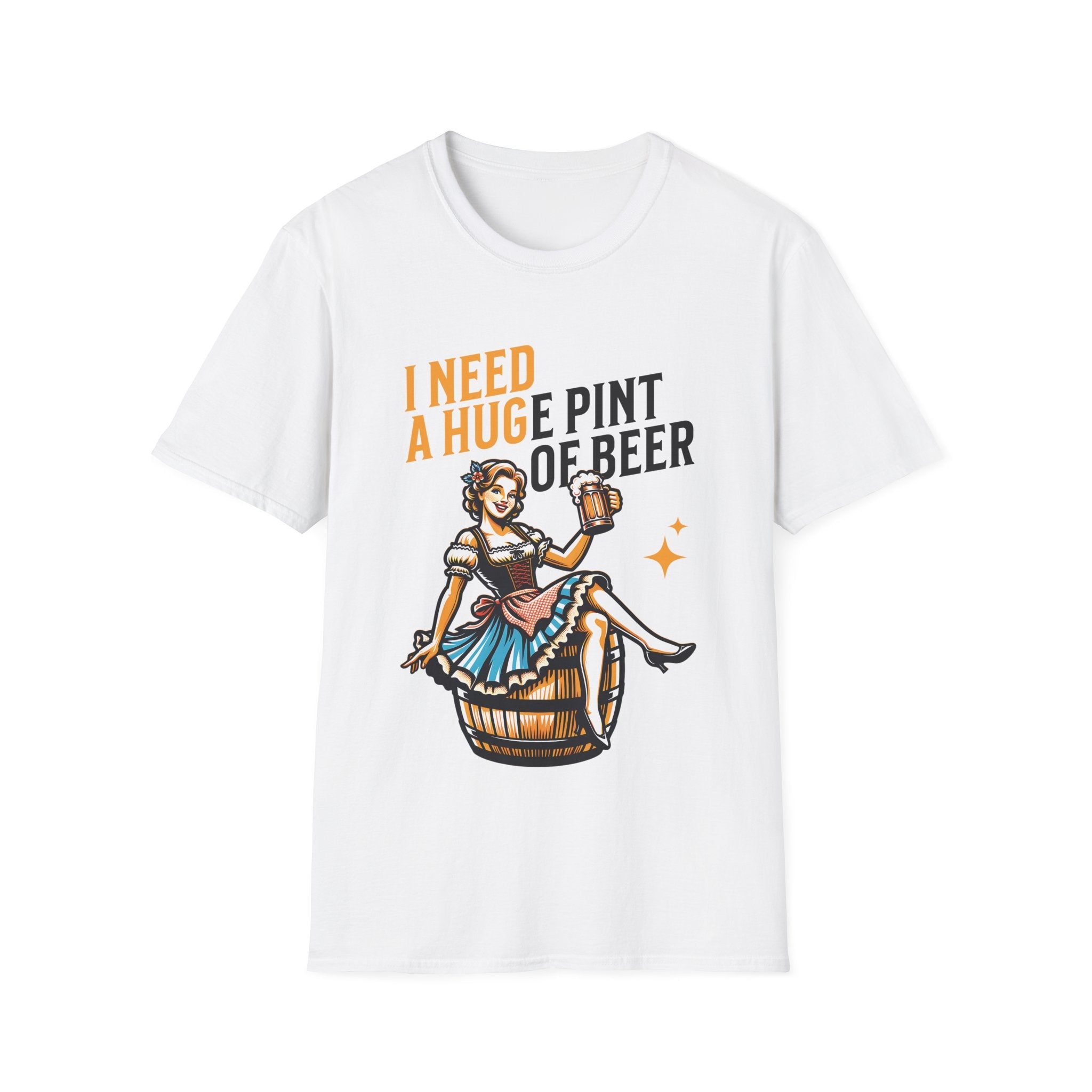 I Need A Huge Pint Of Beer Funny Custom T-Shirt - Style Circus