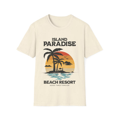 Island Paradise Beach Resort Custom T-Shirt - Style Circus