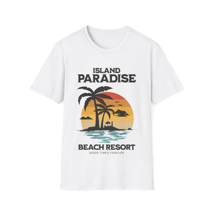 Island Paradise Beach Resort Custom T-Shirt - Style Circus