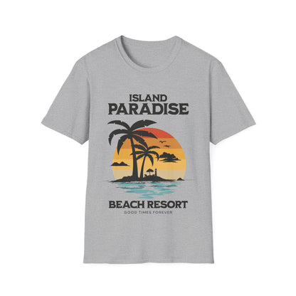 Island Paradise Beach Resort Custom T-Shirt - Style Circus