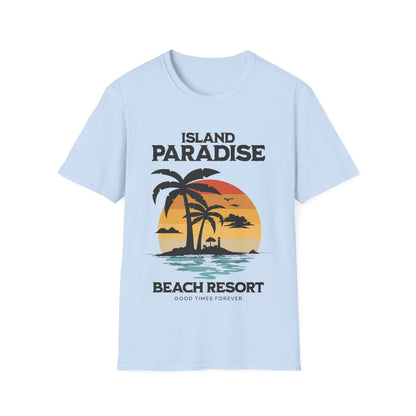 Island Paradise Beach Resort Custom T-Shirt - Style Circus