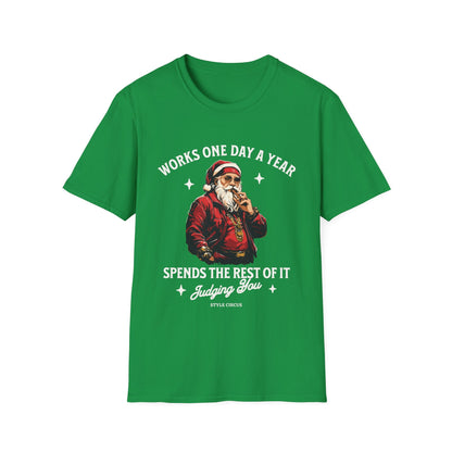 Judging Santa Christmas Funny T-Shirt - Style Circus