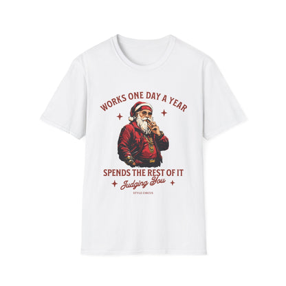 Judging Santa Christmas Funny T-Shirt - Style Circus