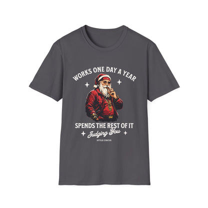 Judging Santa Christmas Funny T-Shirt - Style Circus