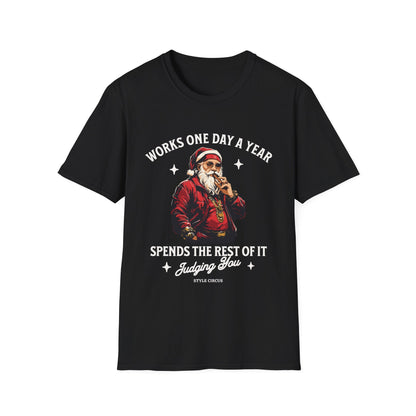 Judging Santa Christmas Funny T-Shirt - Style Circus