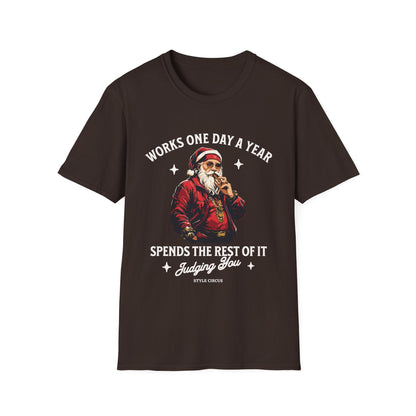 Judging Santa Christmas Funny T-Shirt - Style Circus