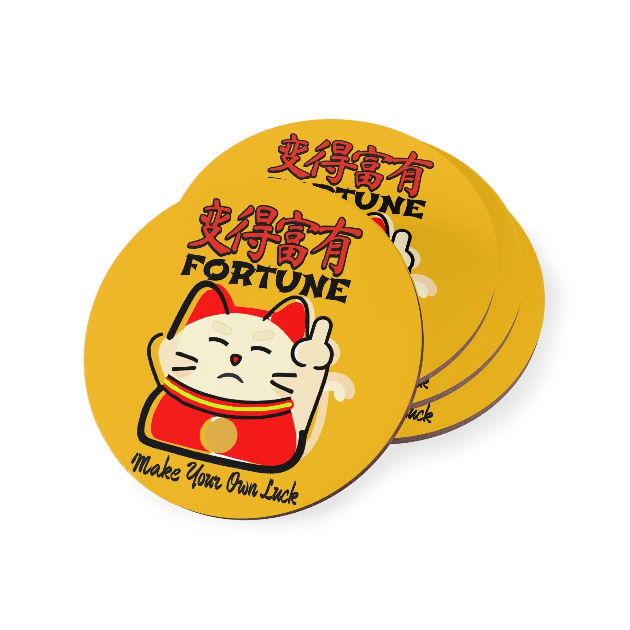 Lucky Cat Drink Coasters
