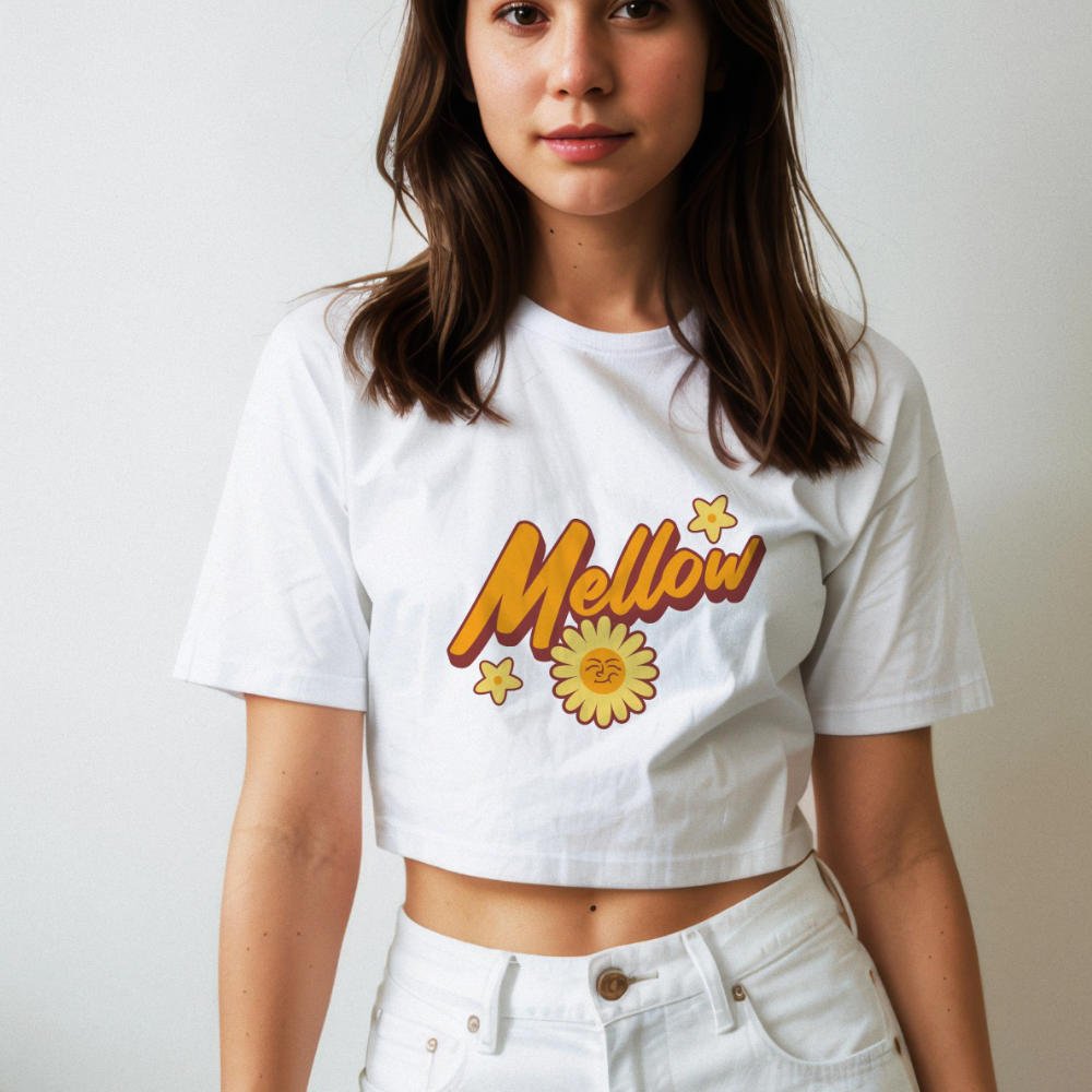 Mellow Vibes Crop Tee - Style Circus