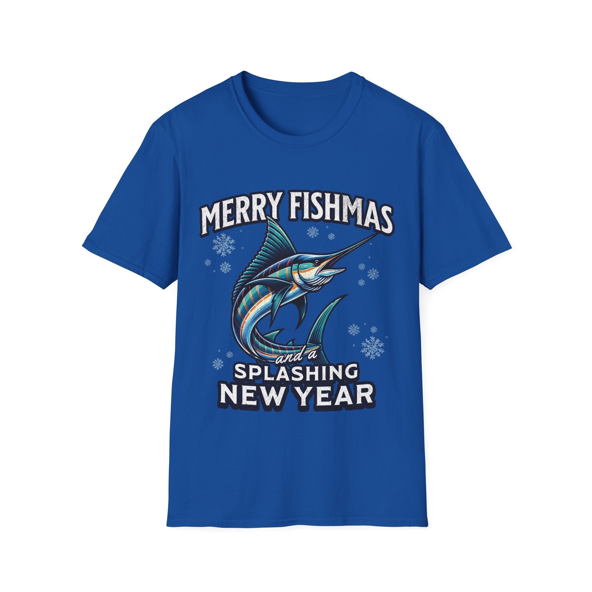 Merry Fishmas And A Splashing New Year Fishing T-Shirt - Style Circus